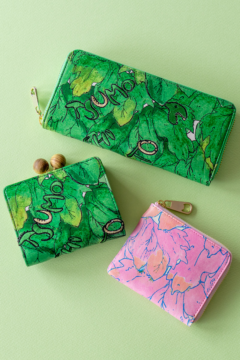 ツモリチサトキャリー 財布 葉っぱ